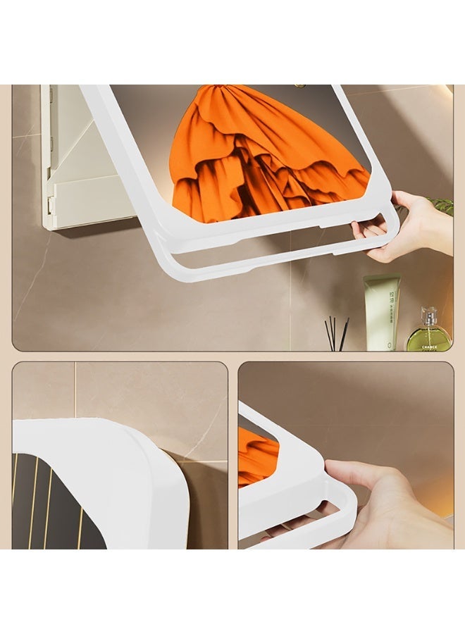 GoldenLike  صندوق تخزين مخفي يُثبت على الحائط، منظم جداري مقاوم للماء وقابل للطي للحمام والمطبخ - Image 3